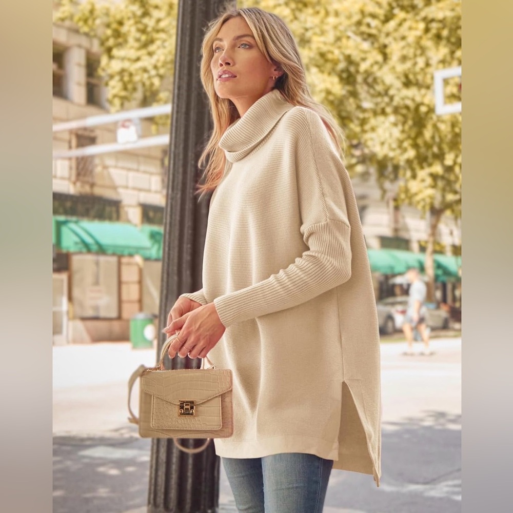 LILLUSORY | Women's Turtleneck Oversized Sweater